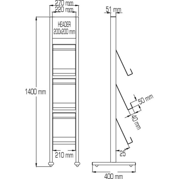 Stairs Brochure Stand "3 A4" - Image 4