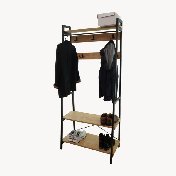 Carri – Entryway Coat Rack with Shoe Storage - Image 3