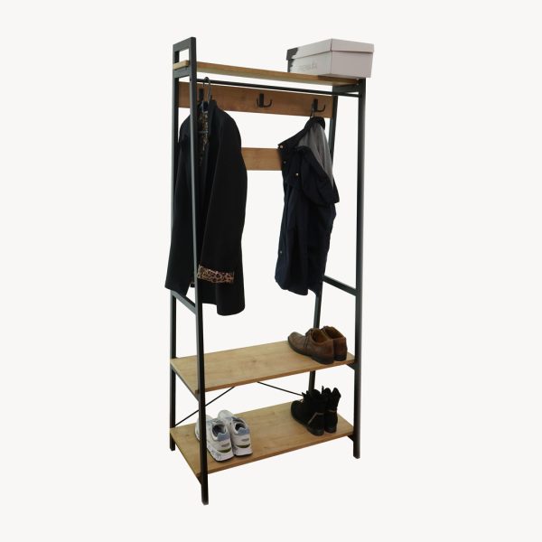 Carri – Entryway Coat Rack with Shoe Storage - Image 2